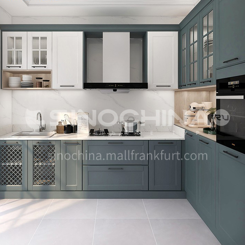 European style PVC with HDF kitchen cabinet GK-810
